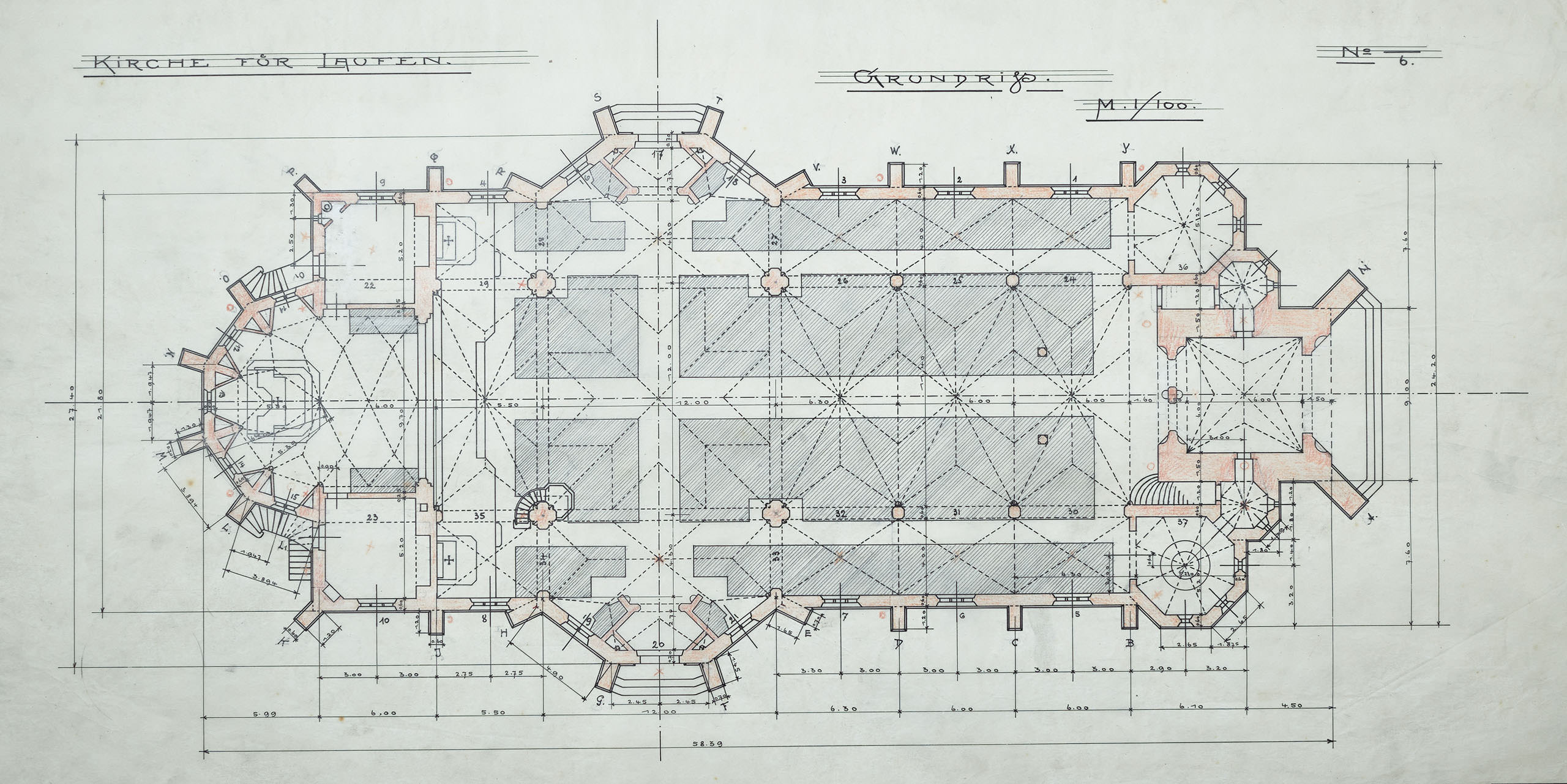 Laufen, Herz-JesuKirche. Grundrisspläne